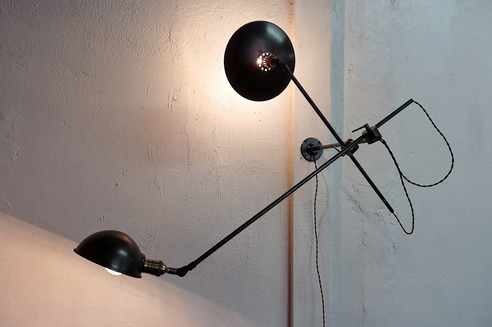 Double industrial light wall lamp French